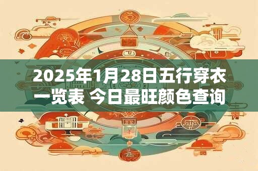 2025年1月28日五行穿衣一览表 今日最旺颜色查询