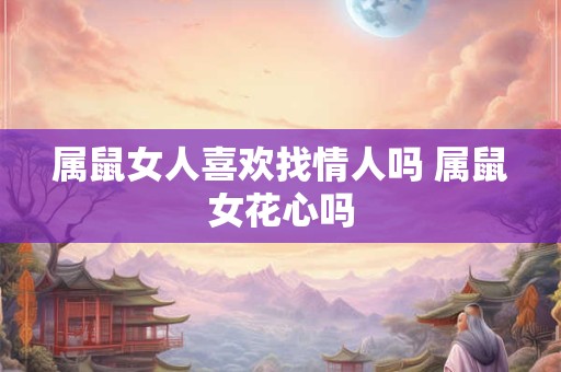属鼠女人喜欢找情人吗 属鼠女花心吗
