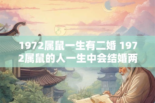 1972属鼠一生有二婚 1972属鼠的人一生中会结婚两次吗