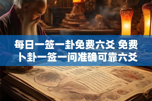 每日一签一卦免费六爻 免费卜卦一签一问准确可靠六爻详解