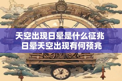 天空出现日晕是什么征兆 日晕天空出现有何预兆