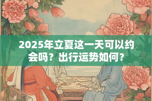 2026年立夏这一天可以约会吗？出行运势如何？