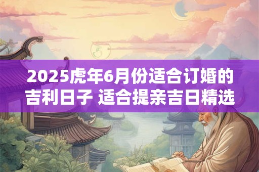 2025虎年6月份适合订婚的吉利日子 适合提亲吉日精选