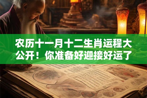 农历十一月十二生肖运程大公开！你准备好迎接好运了吗