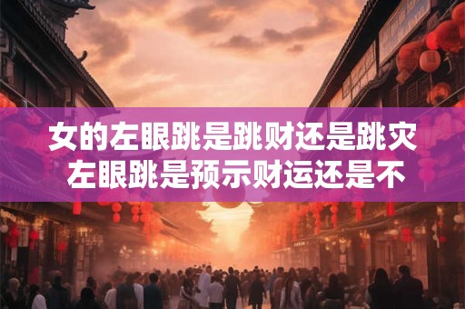 女的左眼跳是跳财还是跳灾 左眼跳是预示财运还是不幸
