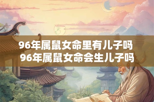 96年属鼠女命里有儿子吗 96年属鼠女命会生儿子吗