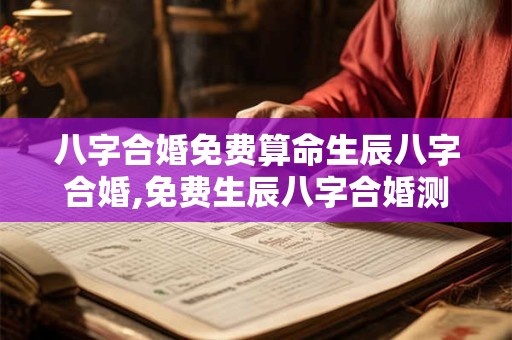 八字合婚免费算命生辰八字合婚,免费生辰八字合婚测算
