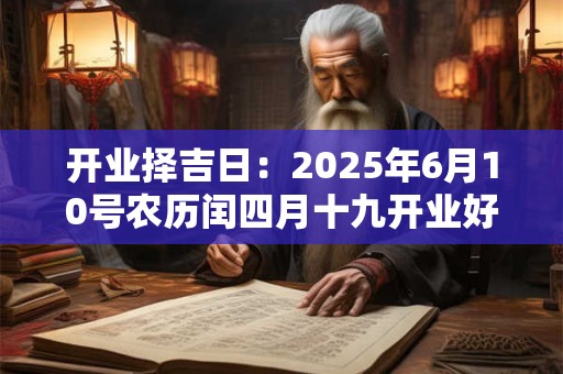 开业择吉日：2025年6月10号农历闰四月十九开业好吗