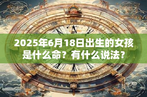 2025年6月18日出生的女孩是什么命？有什么说法？