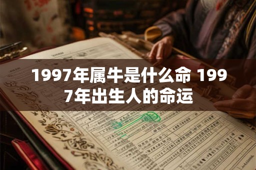 1997年属牛是什么命 1997年出生人的命运