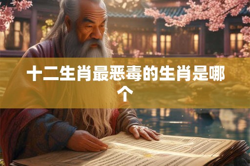 十二生肖最恶毒的生肖是哪个