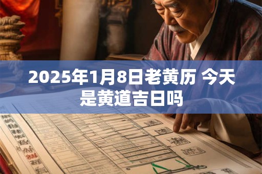 2025年1月8日老黄历 今天是黄道吉日吗