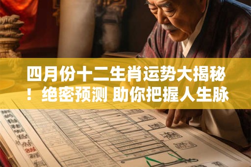 四月份十二生肖运势大揭秘！绝密预测 助你把握人生脉搏！
