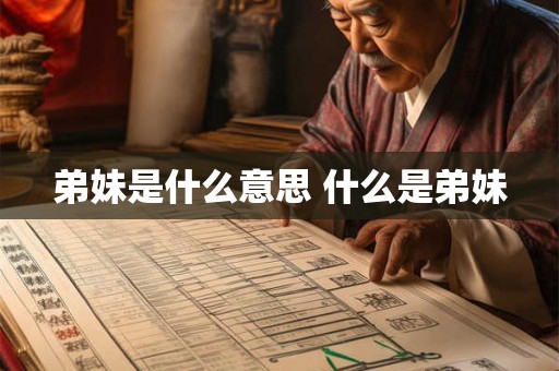 弟妹是什么意思 什么是弟妹