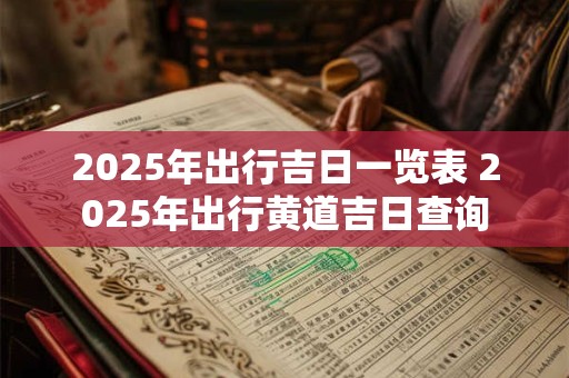 2025年出行吉日一览表 2025年出行黄道吉日查询