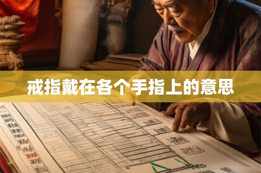 戒指戴在各个手指上的意思