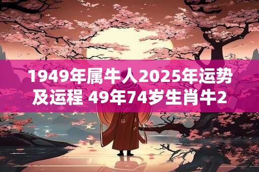 1949年属牛人2025年运势及运程 49年74岁生肖牛2025年每月运势