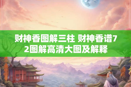 财神香图解三柱 财神香谱72图解高清大图及解释
