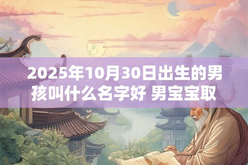 2025年10月30日出生的男孩叫什么名字好 男宝宝取名大全