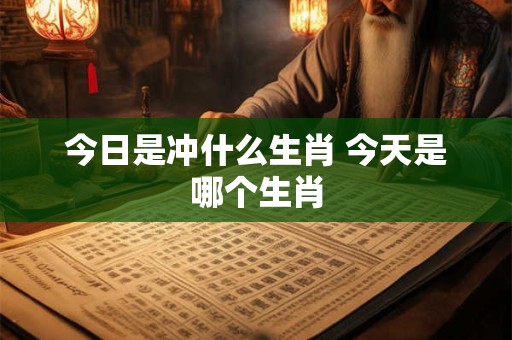 今日是冲什么生肖 今天是哪个生肖