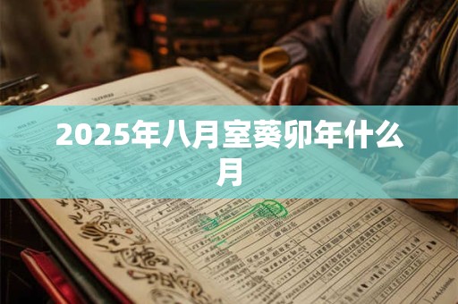 2025年八月室葵卯年什么月