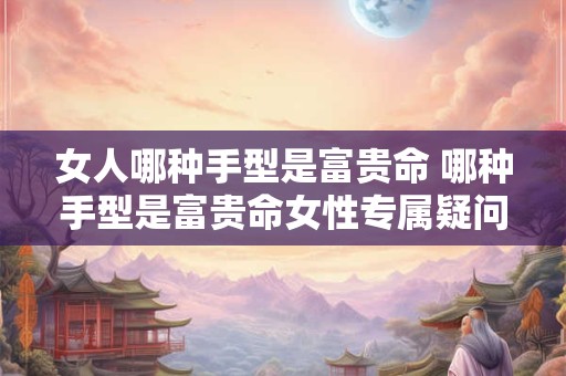 女人哪种手型是富贵命 哪种手型是富贵命女性专属疑问解析女人手相奥秘