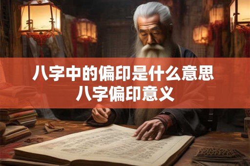 八字中的偏印是什么意思 八字偏印意义