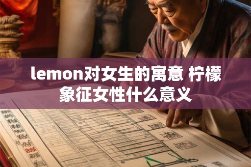 lemon对女生的寓意 柠檬象征女性什么意义