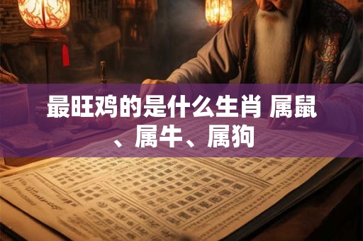 最旺鸡的是什么生肖 属鼠、属牛、属狗