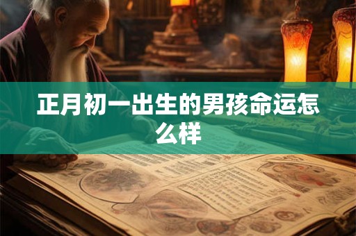 正月初一出生的男孩命运怎么样