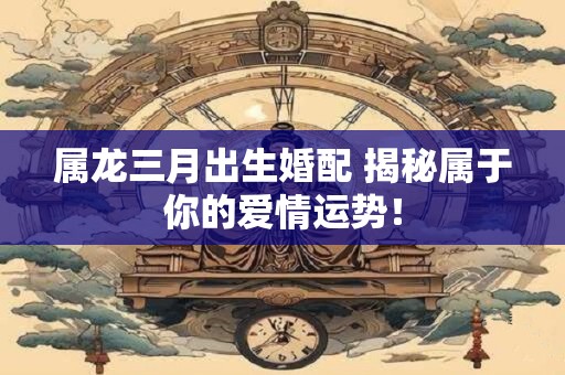 属龙三月出生婚配 揭秘属于你的爱情运势！