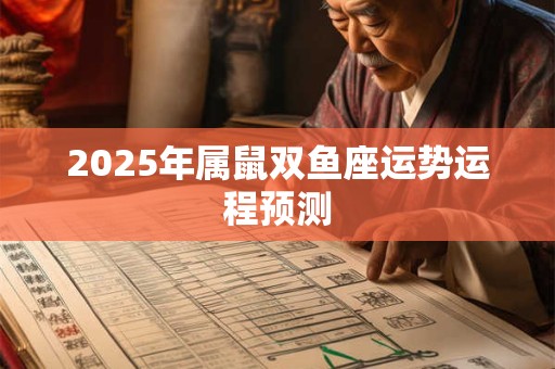 2025年属鼠双鱼座运势运程预测