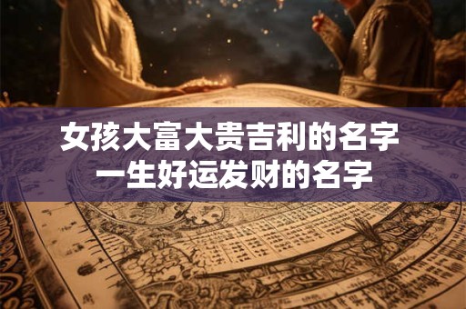 女孩大富大贵吉利的名字 一生好运发财的名字