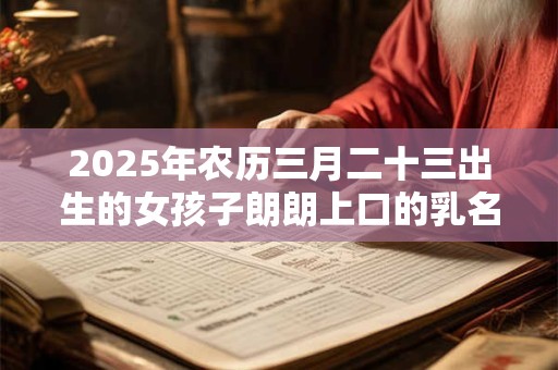 2026年农历三月二十三出生的女孩子朗朗上口的乳名赏析