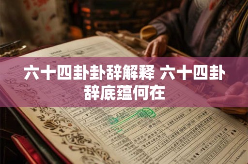 六十四卦卦辞解释 六十四卦辞底蕴何在