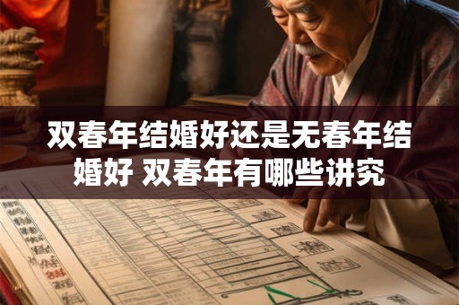 双春年结婚好还是无春年结婚好 双春年有哪些讲究
