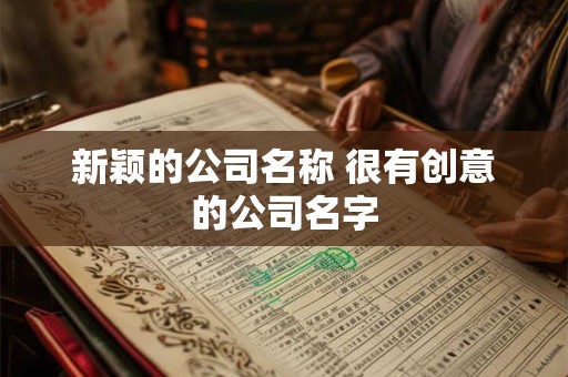 新颖的公司名称 很有创意的公司名字