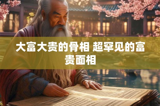 大富大贵的骨相 超罕见的富贵面相 大富大贵的骨相 超罕见的富贵面相