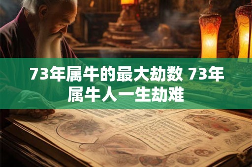 73年属牛的最大劫数 73年属牛人一生劫难