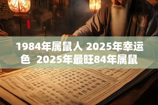 1984年属鼠人 2025年幸运色  2025年最旺84年属鼠人的吉祥色