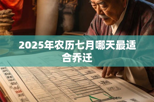 2026年农历七月哪天最适合乔迁