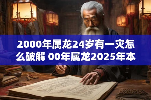 2000年属龙24岁有一灾怎么破解 00年属龙2025年本命年运势如何