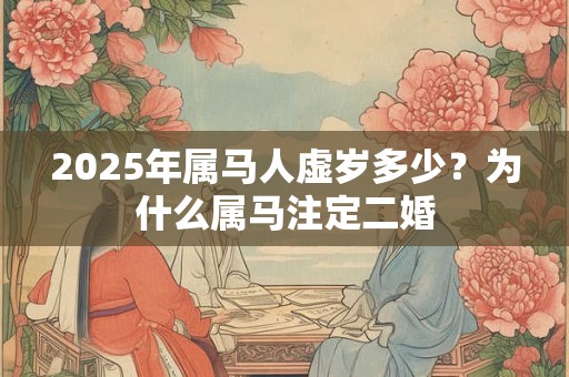 2025年属马人虚岁多少？为什么属马注定二婚