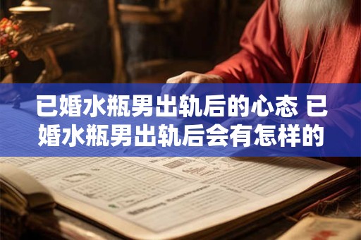已婚水瓶男出轨后的心态 已婚水瓶男出轨后会有怎样的心态