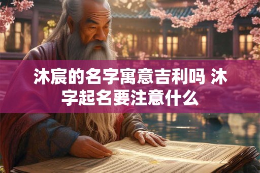 沐宸的名字寓意吉利吗 沐字起名要注意什么