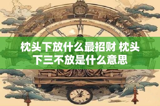 枕头下放什么最招财 枕头下三不放是什么意思