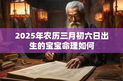 2025年农历三月初六日出生的宝宝命理如何