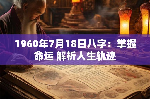 1960年7月18日八字：掌握命运 解析人生轨迹