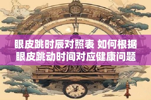眼皮跳时辰对照表 如何根据眼皮跳动时间对应健康问题