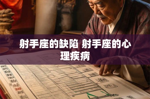 射手座的缺陷 射手座的心理疾病